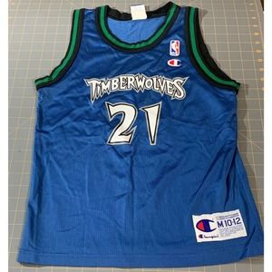 Vintage Kevin Garnett #21 Jersey 90s Champion NBA Timberwolves  10-12